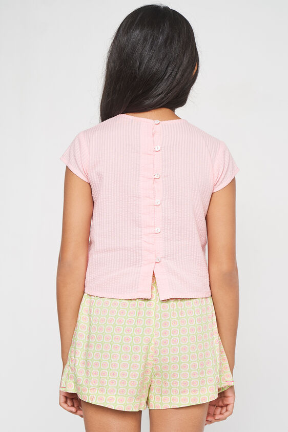 Pink Solid Straight Top, Pink, image 3